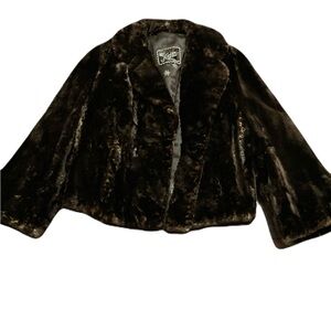 Dark Brown Faux Fur Jacket